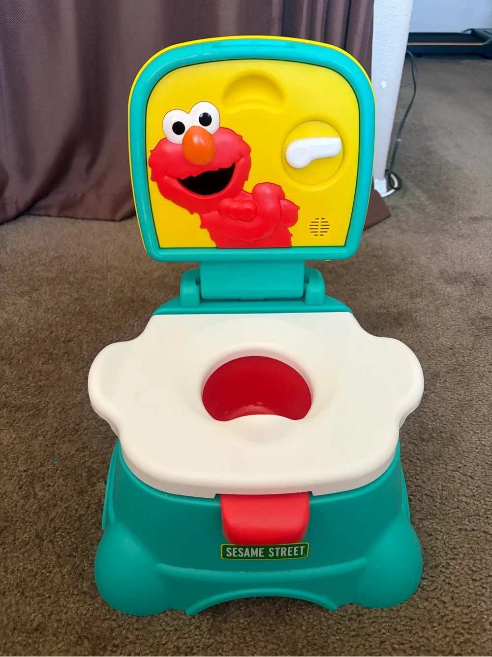 Sesame Street Elmo Potty Seat in Teal, Red, Yellow, White